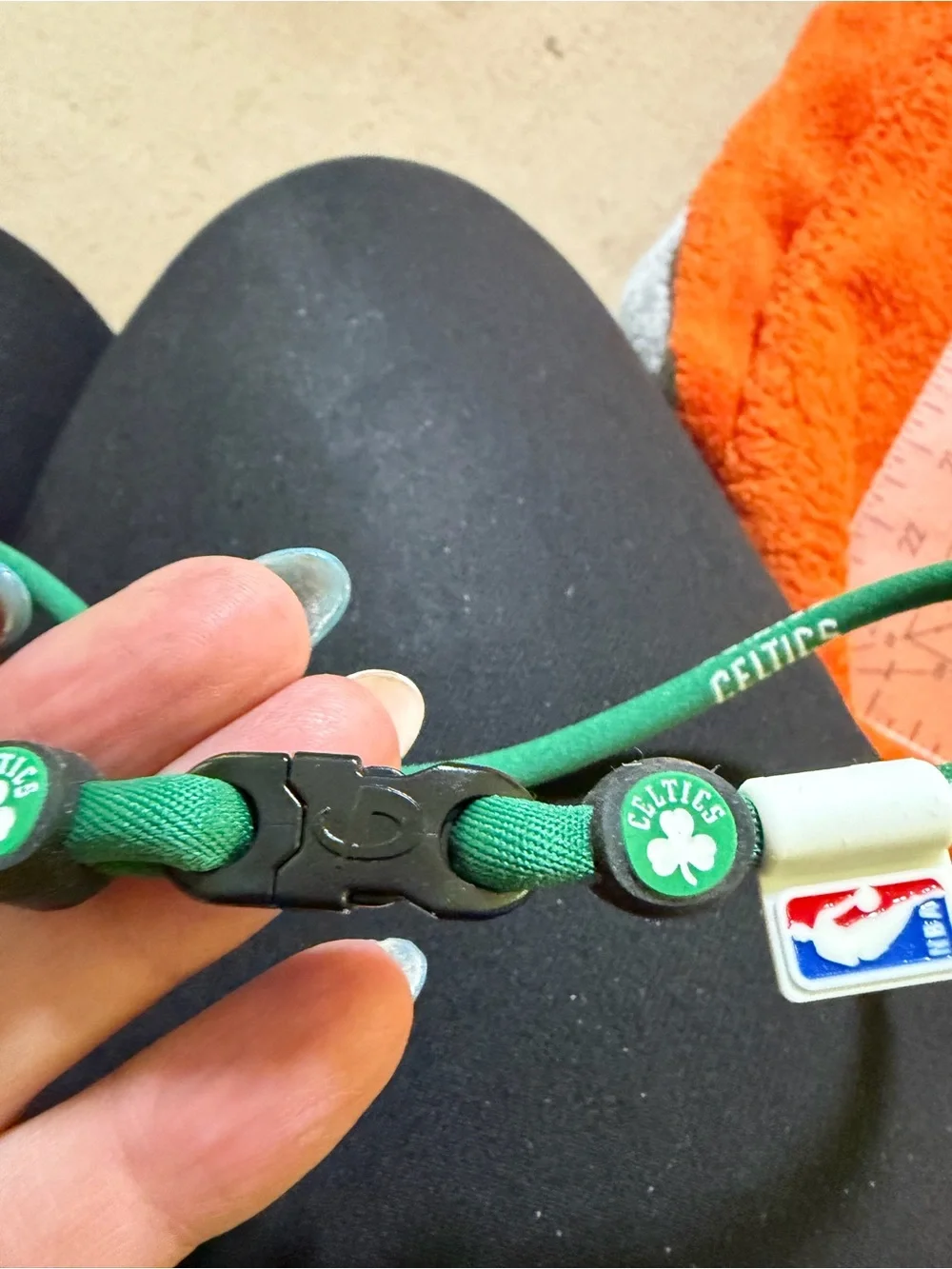 Boston Celtics NBA Green Breakaway Necklace Lanyard Shamrock Logo 18” Vintage